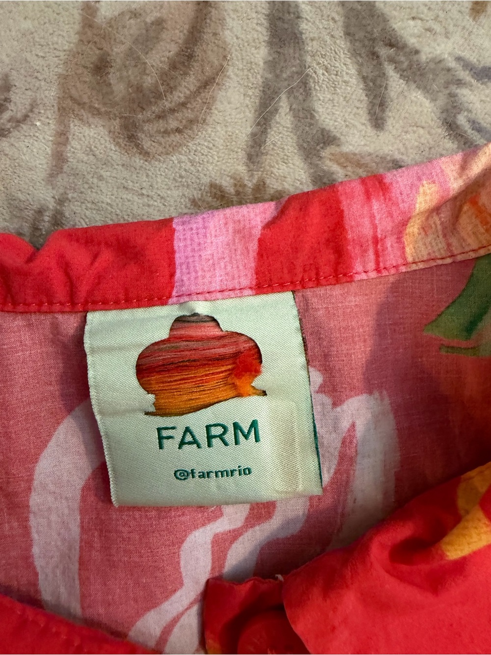 FARM Rio Red Floral Patchwork Mini Dress - Picture 7 of 9